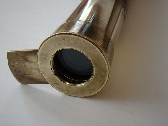 A fine large single draw Antique Telescope signed "J.P. Cutts & Sons, Opticians to Her Majesty, Sheffield," circa 1851. — image 3